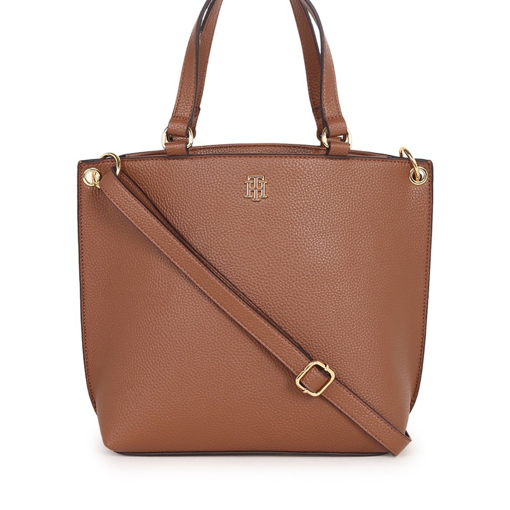 Tommy Hilfiger NWOT Cognac solid satchel bag